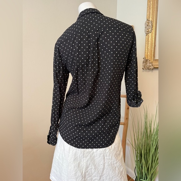 Uniqlo Black Polka Dot Women's Top XS - Picture 2 of 4